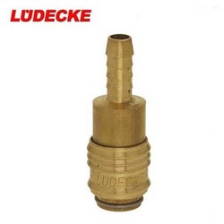 LUDECKE - LÜDECKE ESM 6 T Mini Couplings with Hose Stem, 6mm