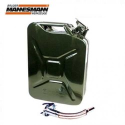 MANNESMANN - Mannesmann 047-T Steel Jerry Can with Flexible Sprout, 20 lt