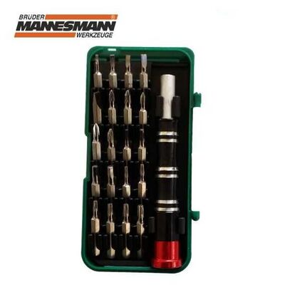 Mannesmann 29721 Precision Screwdriver and Bits Set