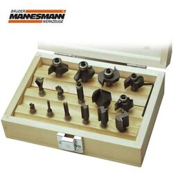 MANNESMANN - Mannesmann 54515 Milling Cutter Set, 15Pcs