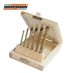 MANNESMANN - Mannesmann 54606 Milling Drill Bit Set, 6Pcs