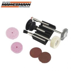 MANNESMANN - Mannesmann 92564 Mini Fırça Zımpara Seti, 9 Parça