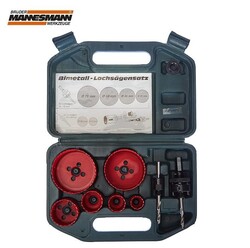 MANNESMANN - Mannesmann 44100 HSS Hole Saw Set, 8 Pcs