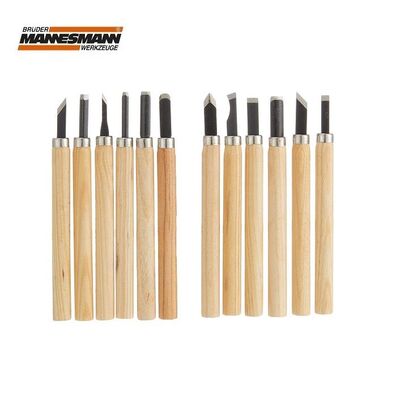 Mannesmann 690-12 Wood-Clay Carving Set, 12 Pcs.