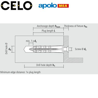 MEA GB 10 Gazbeton Dübeli (10x55mm, 25 adet)