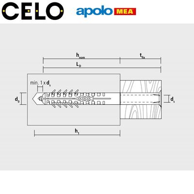 MEA HBR Boşluklu Çerçeve Dübeli (10x100mm, 100 adet)