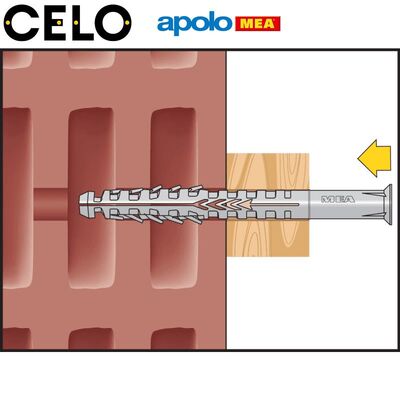 MEA HBR Boşluklu Çerçeve Dübeli (10x100mm, 100 adet)