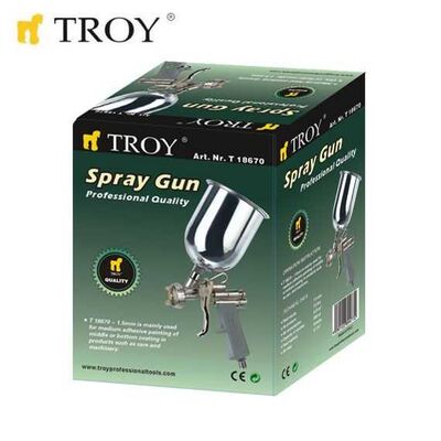 TROY 18670 Gravity Feed Spray Gun, 1.5mm