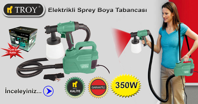 TROY 18690 Portatif Elektrikli Sprey Boya Tabancası, 800W