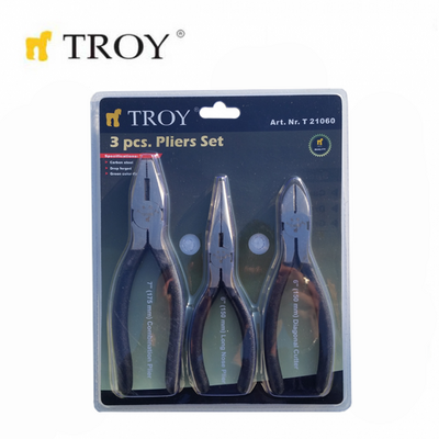 TROY 21060 Plier Set, 3 Pcs