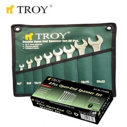 TROY - TROY 21508 Open-End Spanner Set - 12Pcs, 6-22mm