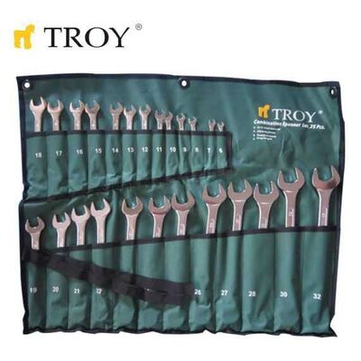 TROY 21525 Combination Spanner Set - 25Pcs, 6-32mm