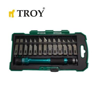 TROY 21604 Hobby Knife Set, 14 Pcs