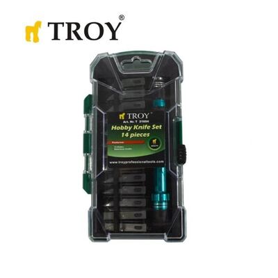 TROY 21604 Hobi Maket Bıçağı Seti, 14 Parça