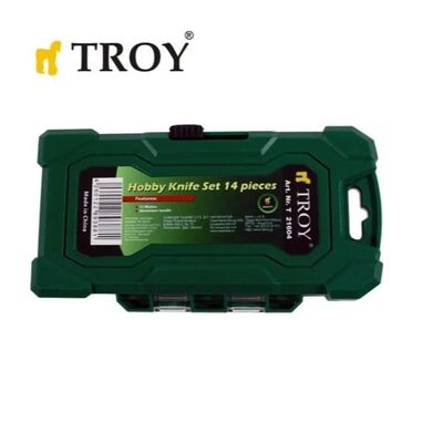 TROY 21604 Hobi Maket Bıçağı Seti, 14 Parça