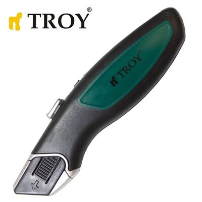 TROY 21606 Profesyonel Trapez Maket Bıçağı, 2 Yedek Bıçaklı 