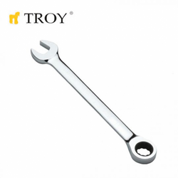 TROY - TROY 21710 Combination Wrench with Ratchet, 10mm