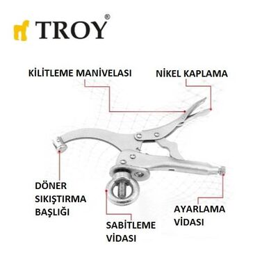 TROY 21801 Matkap Tezgahı Mengenesi, 23cm