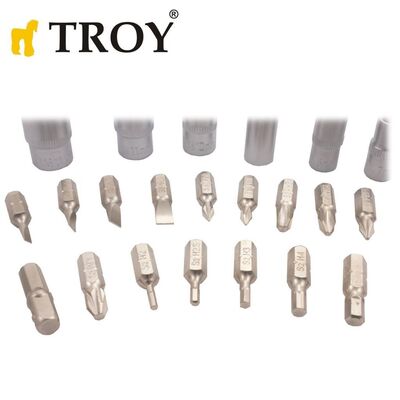 TROY 21948 Bits and Socket Set, 28 Pcs