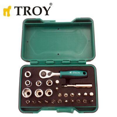 TROY 21948 Bits and Socket Set, 28 Pcs