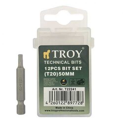 TROY - TROY 22241 Torx Bits Set, T 20x50mm, 10 Pcs