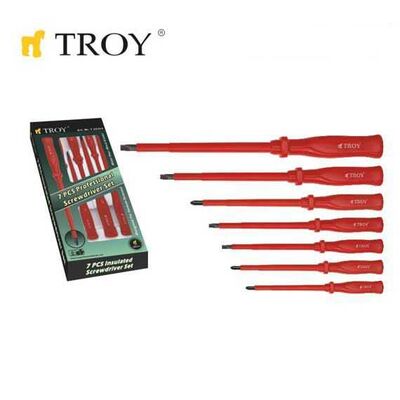 TROY 22305 VDE Screwdriver Set, 7 Pcs