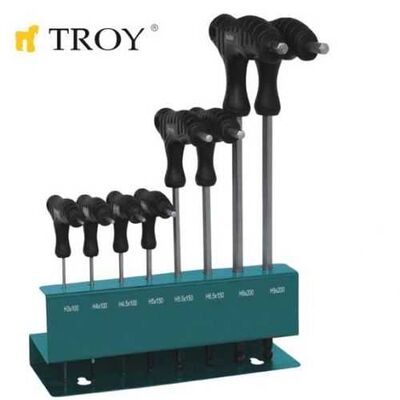 TROY 22308 Hex Key Set, T-handle