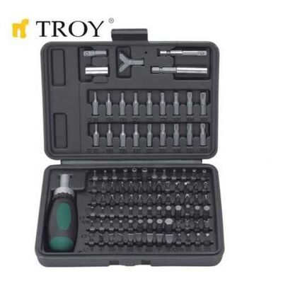 TROY 22309 Tornavida Bits Uç Seti, 101 Parça