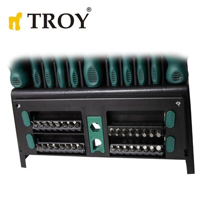 TROY 22350 Tornavida Bits Uç Seti, 50 Parça