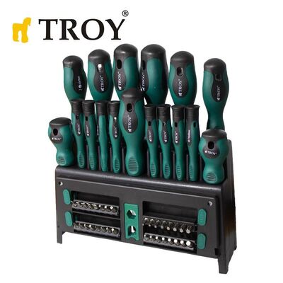 TROY 22350 Tornavida Bits Uç Seti, 50 Parça