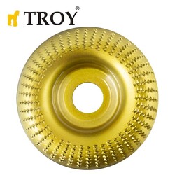 TROY - TROY 25070 Avuç Taşlamalar için Ahşap Törpü Diski, Toroidal, 100mm