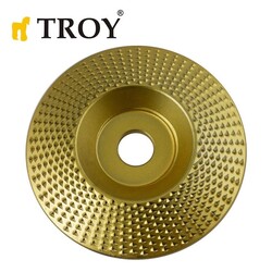 TROY - TROY 25072 Avuç Taşlamalar için Ahşap Törpü Diski, Konik, 100mm