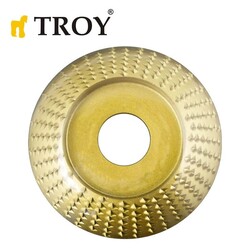 TROY - TROY 25073 Avuç Taşlamalar için Ahşap Törpü Diski, Yarı Küre, 84mm