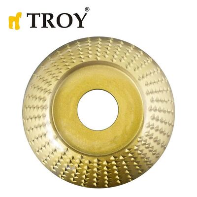 TROY 25073 Avuç Taşlamalar için Ahşap Törpü Diski, Yarı Küre, 84mm