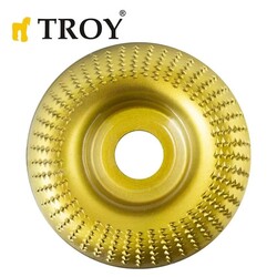 TROY - TROY 25074 Avuç Taşlama için Ahşap Aşındırıcı Törpü Diski, Toroidal, 125mm