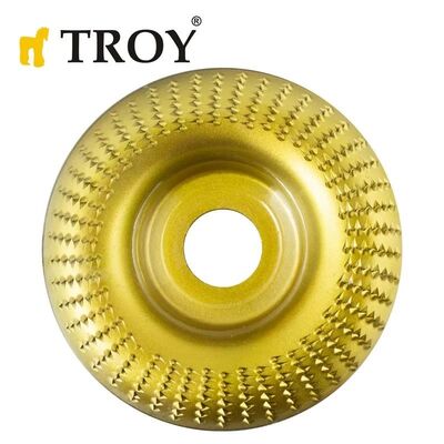 TROY 25074 Avuç Taşlama için Ahşap Aşındırıcı Törpü Diski, Toroidal, 125mm