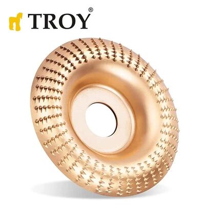 TROY 25074 Avuç Taşlama için Ahşap Aşındırıcı Törpü Diski, Toroidal, 125mm