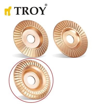 TROY 25074 Avuç Taşlama için Ahşap Aşındırıcı Törpü Diski, Toroidal, 125mm