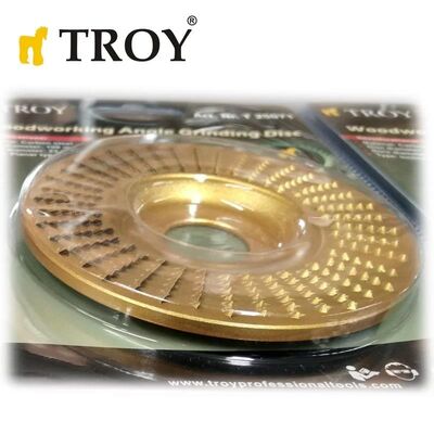 TROY 25075 Avuç Taşlama için Ahşap Aşındırıcı Törpü Diski, Düz Yassı, 125mm