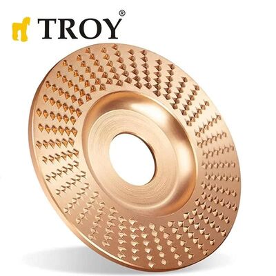 TROY 25075 Avuç Taşlama için Ahşap Aşındırıcı Törpü Diski, Düz Yassı, 125mm