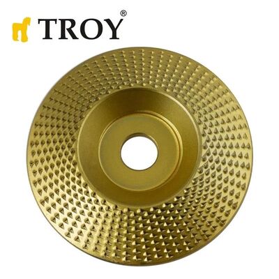 TROY 25076 Angle Grinder Wood Carving Disc, Trapezoidal, 125mm