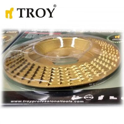 TROY 25076 Angle Grinder Wood Carving Disc, Trapezoidal, 125mm