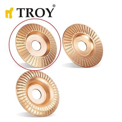 TROY 25076 Angle Grinder Wood Carving Disc, Trapezoidal, 125mm