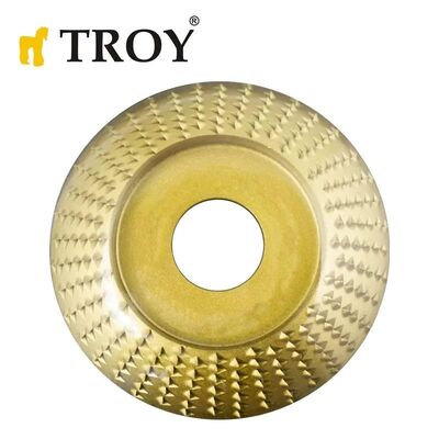 TROY 25077 Angle Grinder Wood Carving Disc, Semi-spherical, 125mm