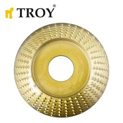 TROY - TROY 25077 Avuç Taşlama için Ahşap Aşındırıcı Törpü Diski, Yarı Küre, 125mm