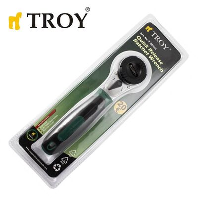 TROY 26131 Hızlı Bırakmalı Cırcır Lokma Kolu, 6.5-22mm