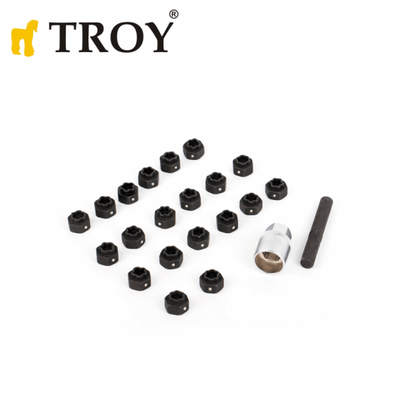 TROY 26154 Volkswagen Wheel Nuts Socket Set, 22 Pcs