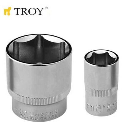 TROY 26184 1/2” Lokma (Ölçü 12mm-Çap 21,8-Uzunluk 38mm)