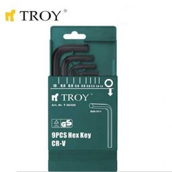 TROY - TROY 26220 Hex Key Set, 9 Pcs