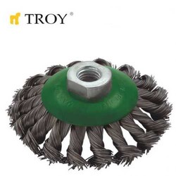 TROY - TROY 27705-100 Twist Knotted Bevel Brush, 100mmxM14